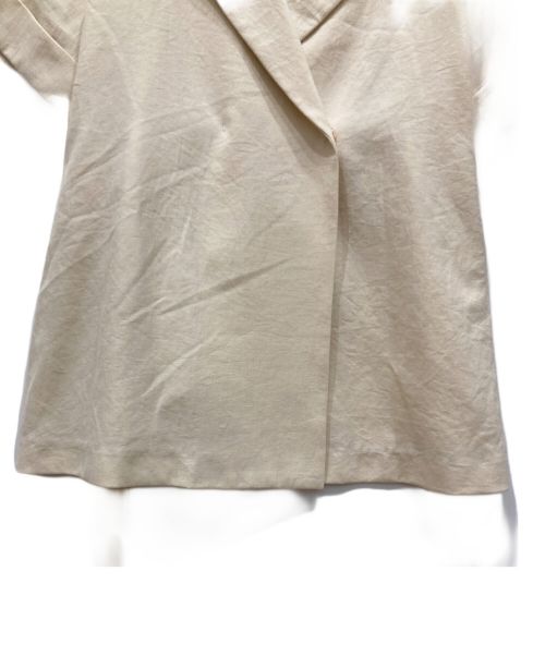 ANAYI（アナイ）ANAYI (アナイ) 23SS バイオツイルベルト付き半袖ジャケット アイボリー サイズ:38 未使用品の古着・服飾アイテム