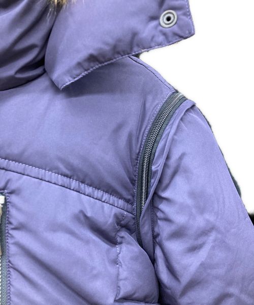 BACON（ベーコン）BACON (ベーコン) ファー付2WAY中綿ジャケット パープル サイズ:Sの古着・服飾アイテム