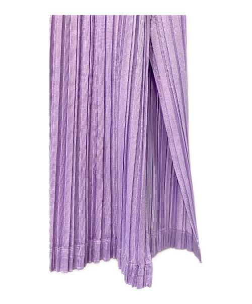 PLEATS PLEASE（プリーツプリーズ）PLEATS PLEASE (プリーツプリーズ) プリーツスリッドワイドパンツ ラベンダー サイズ:4の古着・服飾アイテム