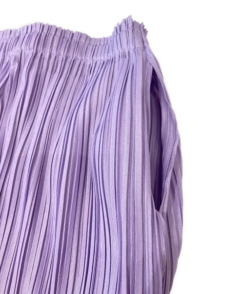 PLEATS PLEASE（プリーツプリーズ）PLEATS PLEASE (プリーツプリーズ) プリーツスリッドワイドパンツ ラベンダー サイズ:4の古着・服飾アイテム