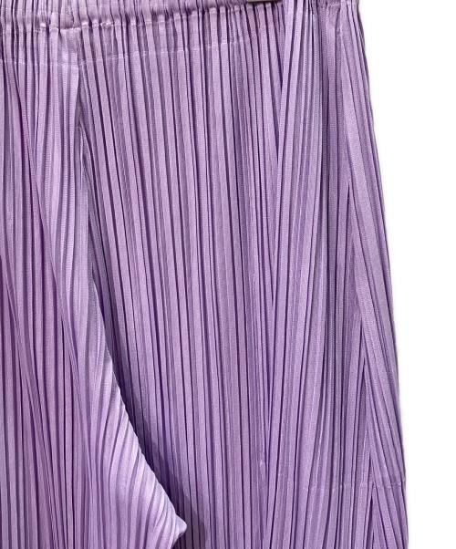 PLEATS PLEASE（プリーツプリーズ）PLEATS PLEASE (プリーツプリーズ) プリーツスリッドワイドパンツ ラベンダー サイズ:4の古着・服飾アイテム
