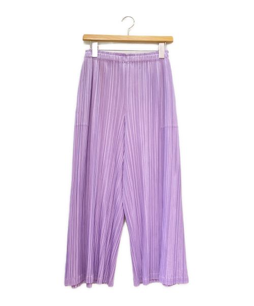 PLEATS PLEASE（プリーツプリーズ）PLEATS PLEASE (プリーツプリーズ) プリーツスリッドワイドパンツ ラベンダー サイズ:4の古着・服飾アイテム