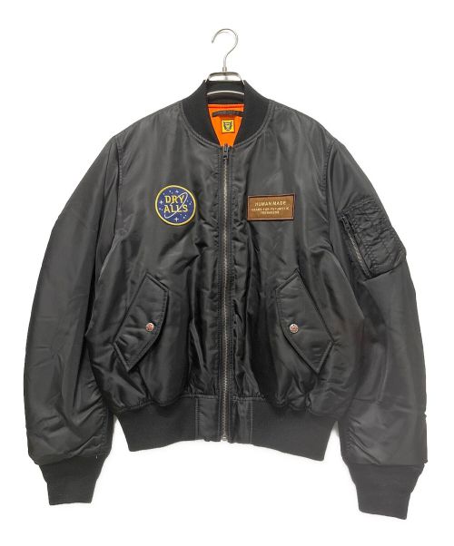 HUMAN MADE（ヒューマンメイド）HUMAN MADE (ヒューマンメイド) MA-1ジャケット ブラック サイズ:Lの古着・服飾アイテム