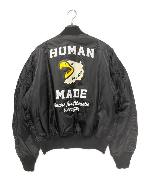 HUMAN MADE（ヒューマンメイド）HUMAN MADE (ヒューマンメイド) MA-1ジャケット ブラック サイズ:Lの古着・服飾アイテム