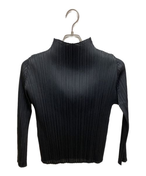 PLEATS PLEASE（プリーツプリーズ）PLEATS PLEASE (プリーツプリーズ) プリーツハイネックブラウス ブラック サイズ:3の古着・服飾アイテム