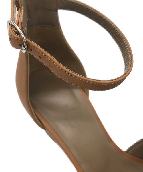 HERMES（エルメス）HERMES (エルメス) Hロゴスタッズレザーサンダル ブラウン サイズ:36 未使用品の古着・服飾アイテム
