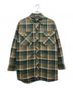 CELINEセリーヌ）の古着「OVERSHIRT IN CHECKED COTTON」｜グリーン