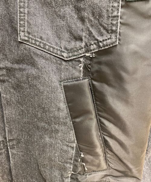 sacai（サカイ）sacai (サカイ) Denim x MA-1 Jacket ブラック サイズ:2の古着・服飾アイテム