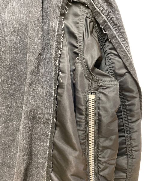 sacai（サカイ）sacai (サカイ) Denim x MA-1 Jacket ブラック サイズ:2の古着・服飾アイテム