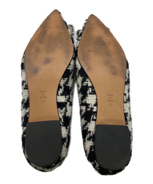 OHGA（オオガ）OHGA (オオガ) TWEED BIJOU PUMPS ブラック サイズ:22cmの古着・服飾アイテム