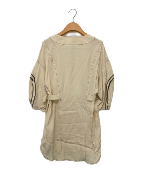 AKIKOAOKI（アキコアオキ）AKIKOAOKI (アキコアオキ) STUDIOUS (ステュディオス) 別注バルーンスリーブトップス ベージュ サイズ:Freeの古着・服飾アイテム