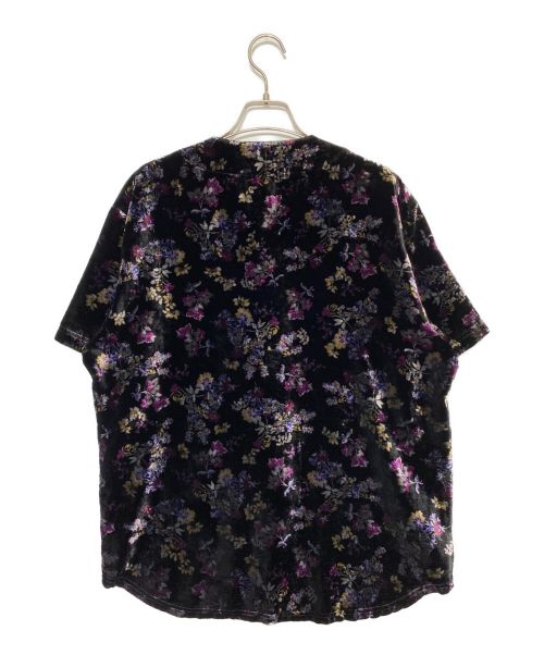 SUPREME（シュプリーム）SUPREME (シュプリーム) Floral Velour Baseball Jersey ブラック×パープル サイズ:Sの古着・服飾アイテム