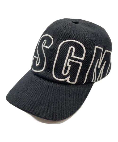 MSGM（エムエスジーエム）MSGM (エムエスジーエム) ロゴキャップ ブラックの古着・服飾アイテム