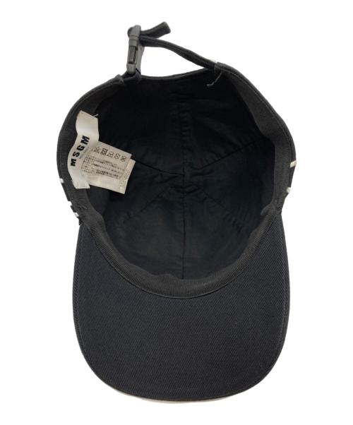MSGM（エムエスジーエム）MSGM (エムエスジーエム) ロゴキャップ ブラックの古着・服飾アイテム