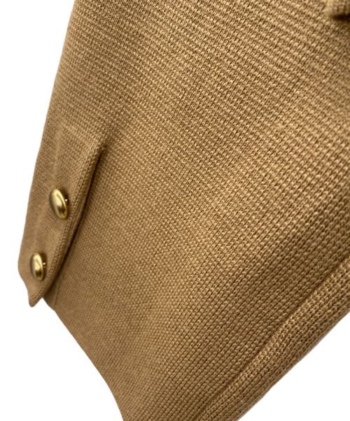 Noble（ノーブル）Noble (ノーブル) 配色トリミングミラノリブショートジャケット ベージュ サイズ:-の古着・服飾アイテム