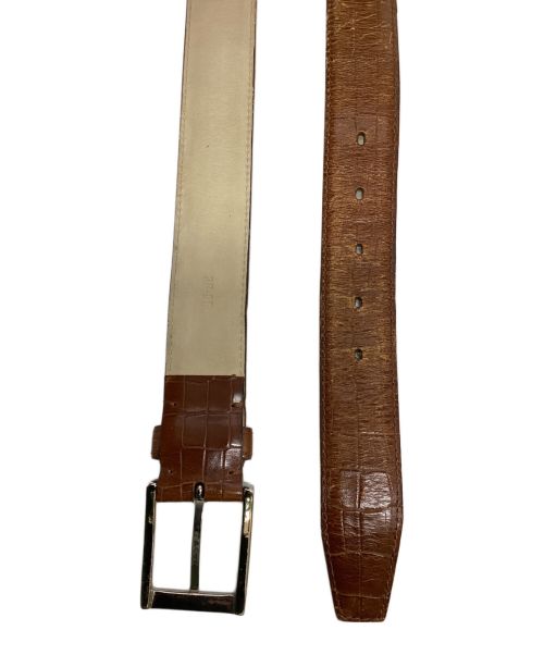 BROOKLYN（ブルックリン）BROOKLYN (ブルックリン) レザーベルト ブラウンの古着・服飾アイテム