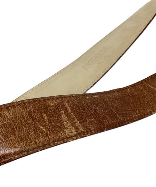 BROOKLYN（ブルックリン）BROOKLYN (ブルックリン) レザーベルト ブラウンの古着・服飾アイテム