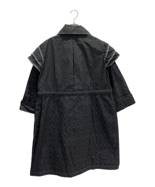 CHANEL（シャネル）CHANEL (シャネル) ココマーク&カメリアナイロンコート ブラック サイズ:36の古着・服飾アイテム
