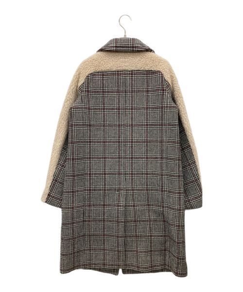 CARVEN（カルヴェン）CARVEN (カルヴェン) ロングチェックコート ブラック サイズ:SIZE 36の古着・服飾アイテム