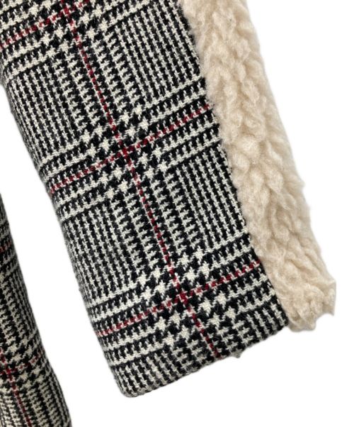 CARVEN（カルヴェン）CARVEN (カルヴェン) ロングチェックコート ブラック サイズ:SIZE 36の古着・服飾アイテム