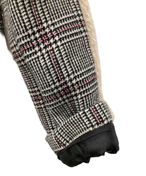 CARVEN（カルヴェン）CARVEN (カルヴェン) ロングチェックコート ブラック サイズ:SIZE 36の古着・服飾アイテム