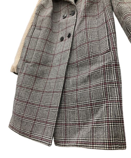 CARVEN（カルヴェン）CARVEN (カルヴェン) ロングチェックコート ブラック サイズ:SIZE 36の古着・服飾アイテム
