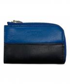 JAM HOME MADEジャムホームメイド）の古着「レザーミニウォレット　ミニ財布」｜ブルー×ブラック