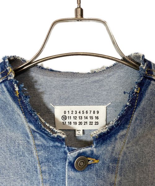 Maison Margiela 10（メゾンマルジェラ 10）Maison Margiela 10 (メゾンマルジェラ) ノーカラーデニムジャケット サイズ:42の古着・服飾アイテム