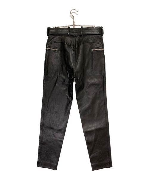 BALENCIAGA（バレンシアガ）BALENCIAGA (バレンシアガ) レザーバイカーパンツ ブラック サイズ:42の古着・服飾アイテム