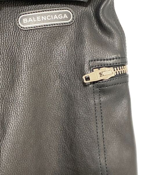 BALENCIAGA（バレンシアガ）BALENCIAGA (バレンシアガ) レザーバイカーパンツ ブラック サイズ:42の古着・服飾アイテム
