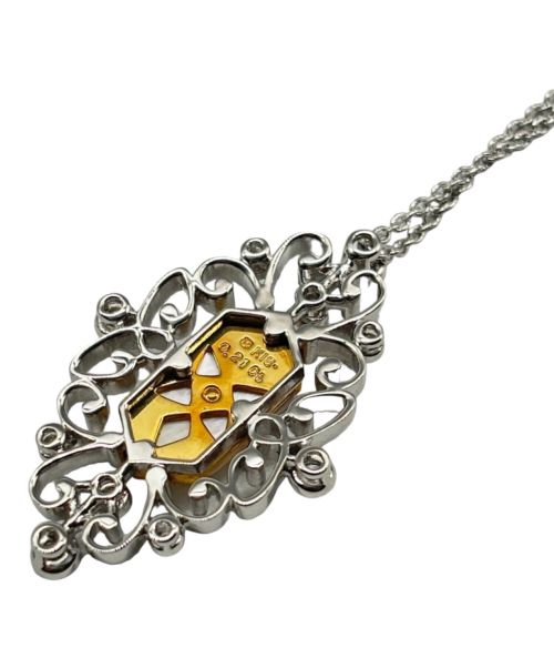 MIKIMOTO（ミキモト）MIKIMOTO (ミキモト) K18WG フィリグリー ヘキサゴン ダイヤ チェーンネックレス サイズ:50.0cmの古着・服飾アイテム