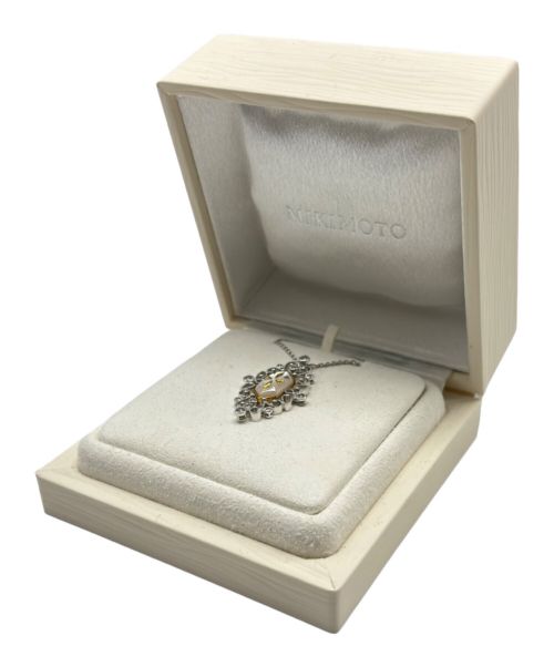MIKIMOTO（ミキモト）MIKIMOTO (ミキモト) K18WG フィリグリー ヘキサゴン ダイヤ チェーンネックレス サイズ:50.0cmの古着・服飾アイテム