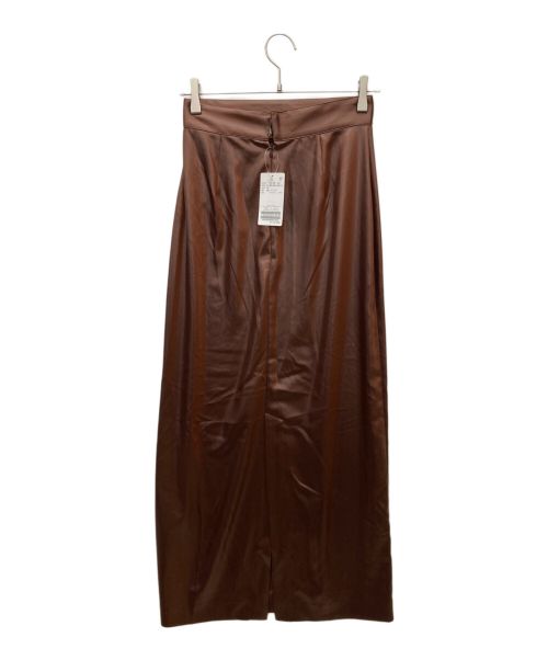 edit.for lulu（エディットフォールル）edit.for lulu (エディットフォールル) リンクルサテンハイウエストマキシスカート ブラウン サイズ:SIZE　36 未使用品の古着・服飾アイテム