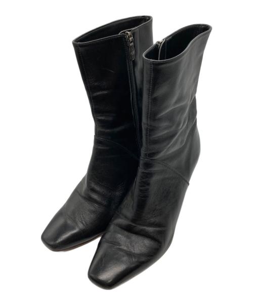 DIANA（ダイアナ）DIANA (ダイアナ) スクエアトゥショートブーツ ブラック サイズ:24cmの古着・服飾アイテム