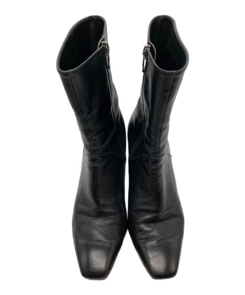 DIANA（ダイアナ）DIANA (ダイアナ) スクエアトゥショートブーツ ブラック サイズ:24cmの古着・服飾アイテム