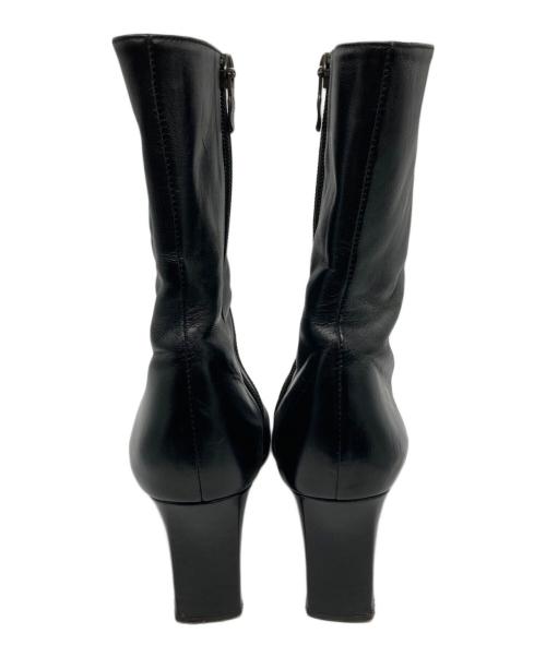 DIANA（ダイアナ）DIANA (ダイアナ) スクエアトゥショートブーツ ブラック サイズ:24cmの古着・服飾アイテム