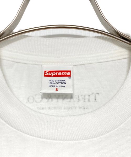 SUPREME（シュプリーム）SUPREME (シュプリーム) TIFFANY & Co. (ティファニー) Box Logo Tee ホワイト×ブルー サイズ:Sの古着・服飾アイテム