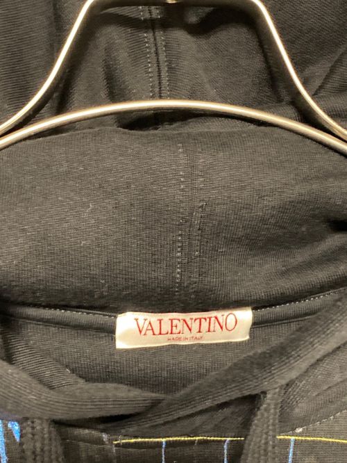 VALENTINO（ヴァレンティノ）VALENTINO (ヴァレンティノ) Electric City Printed Hoodie ブラック サイズ:Mの古着・服飾アイテム