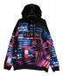 VALENTINO（ヴァレンティノ）の古着「Electric City Printed Hoodie」｜ブラック