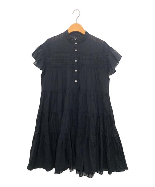 ISABEL MARANT ETOILE（イザベルマランエトワール）ISABEL MARANT ETOILE (イザベルマランエトワール) LANIKAYE フリルドレス ブラック サイズ:36の古着・服飾アイテム