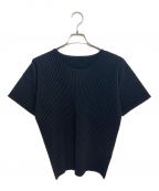 HOMME PLISSE ISSEY MIYAKEオム プリッセ イッセイ ミヤケ）の古着「プリーツTシャツ」｜ブラック