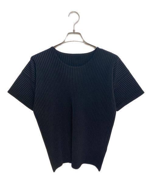 HOMME PLISSE ISSEY MIYAKE（オム プリッセ イッセイ ミヤケ）HOMME PLISSE ISSEY MIYAKE (オムプリッセ イッセイ ミヤケ) プリーツTシャツ ブラック サイズ:2の古着・服飾アイテム