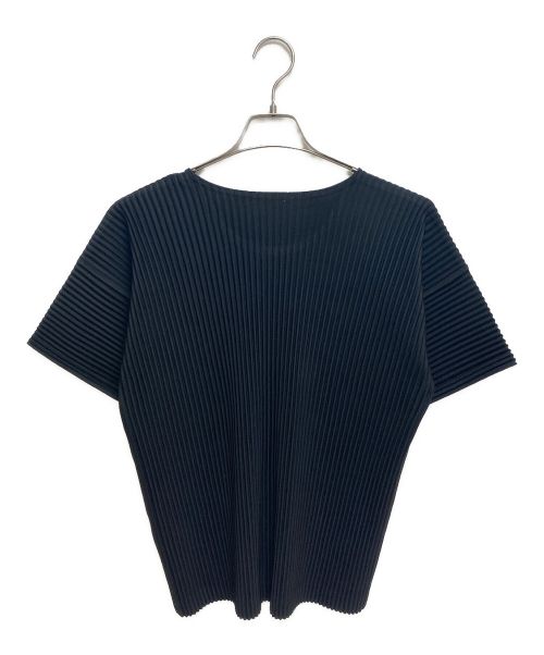 HOMME PLISSE ISSEY MIYAKE（オム プリッセ イッセイ ミヤケ）HOMME PLISSE ISSEY MIYAKE (オムプリッセ イッセイ ミヤケ) プリーツTシャツ ブラック サイズ:2の古着・服飾アイテム