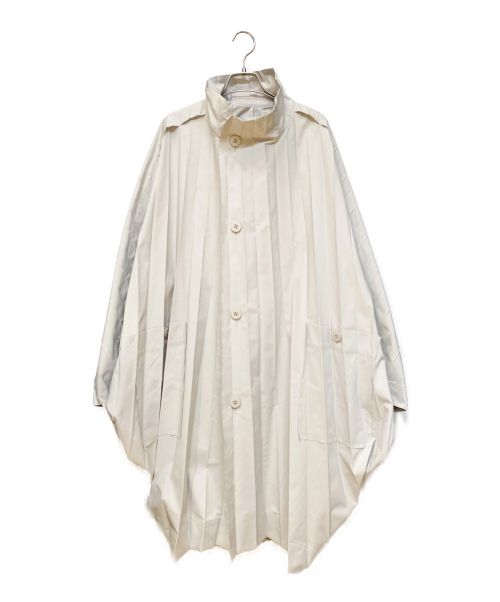 HOMME PLISSE ISSEY MIYAKE（オム プリッセ イッセイ ミヤケ）HOMME PLISSE ISSEY MIYAKE (オムプリッセ イッセイ ミヤケ) EDGE COAT ライトグレー サイズ:3の古着・服飾アイテム