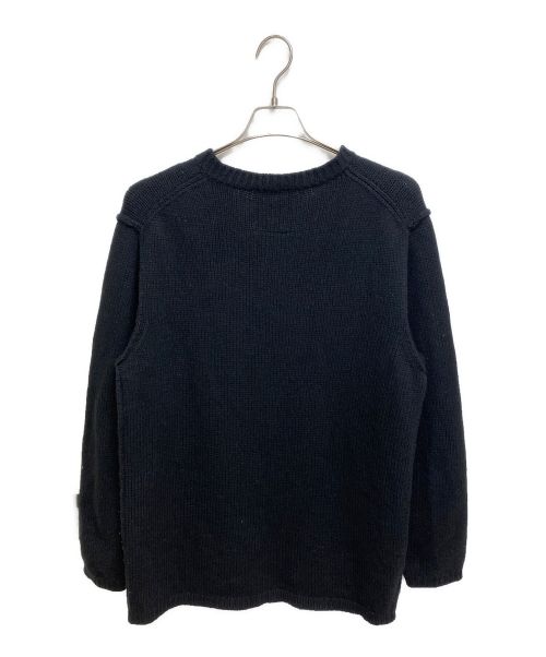 YOHJI YAMAMOTO（ヨウジヤマモト）YOHJI YAMAMOTO (ヨウジヤマモト) 朝倉優佳 (アサクラユウカ) インターシャニット ブラック サイズ:3の古着・服飾アイテム