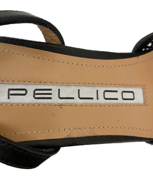 PELLICO（ペリーコ）PELLICO (ペリーコ) アンクルストラップメッシュパンプス ブラック サイズ:361/2の古着・服飾アイテム