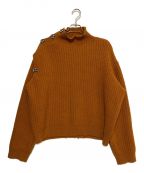 RAF SIMONSラフシモンズ）の古着「ボタンディティールニット」｜オレンジ