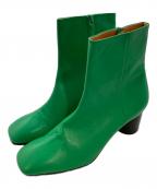 Little One Vintageリトルワンヴィンテージ）の古着「スクエアトゥブーツ」｜グリーン×ブラック