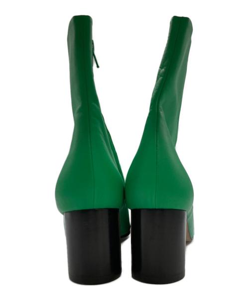 Little One Vintage（リトルワンヴィンテージ）Little One Vintage (リトルワンヴィンテージ) スクエアトゥブーツ グリーン×ブラック サイズ:38の古着・服飾アイテム