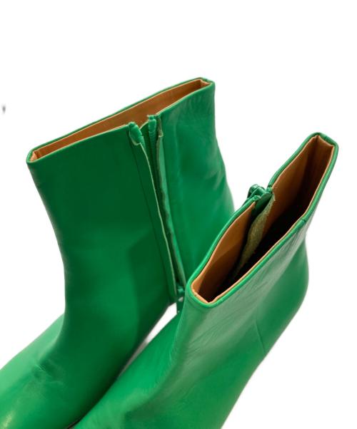 Little One Vintage（リトルワンヴィンテージ）Little One Vintage (リトルワンヴィンテージ) スクエアトゥブーツ グリーン×ブラック サイズ:38の古着・服飾アイテム